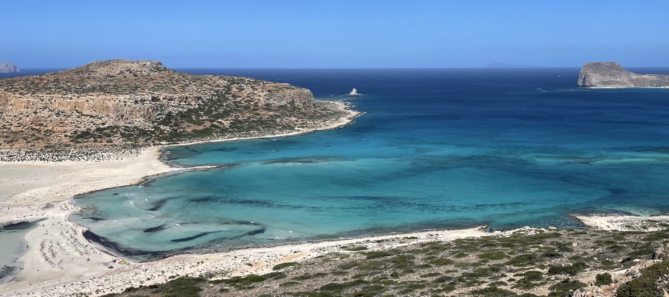 Sicht auf den Balos Beach in Kreta