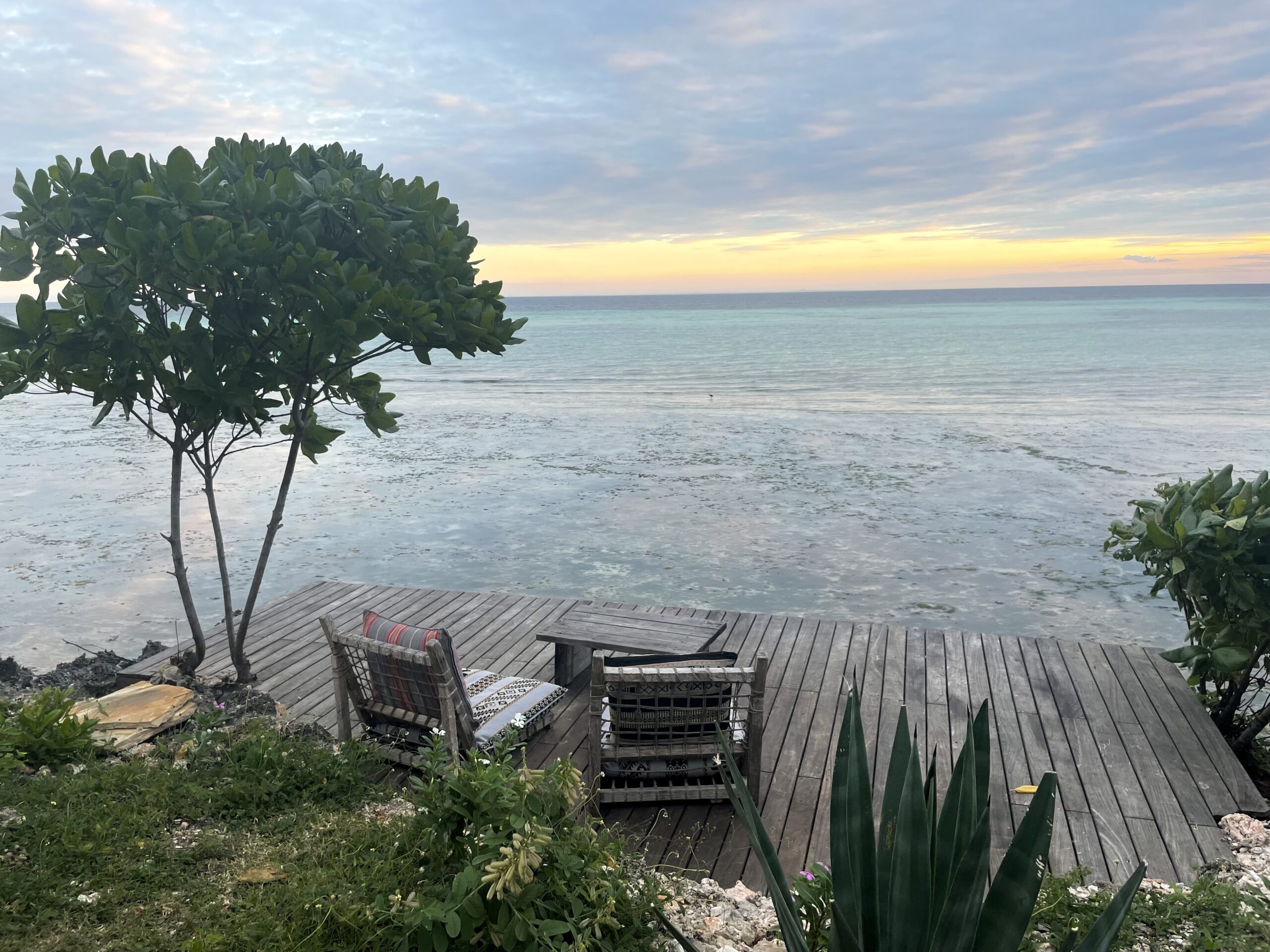 Sansibar Kizimkazi Ebbe Ausblick ins Meer im Süden Sansibars bei Ebbe