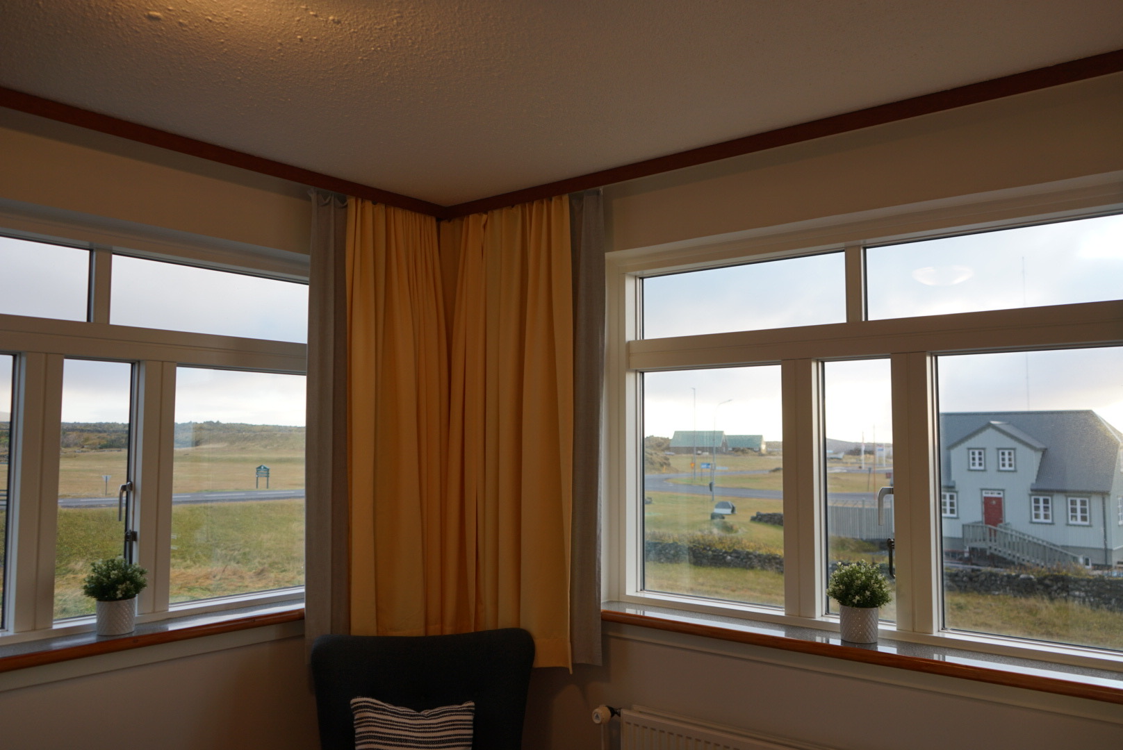 Hotel Hellissandur Aussicht Aussicht aus dem Doppelzimmer im Hotel Hellissandur auf der Halbinsel Snaefellsnes