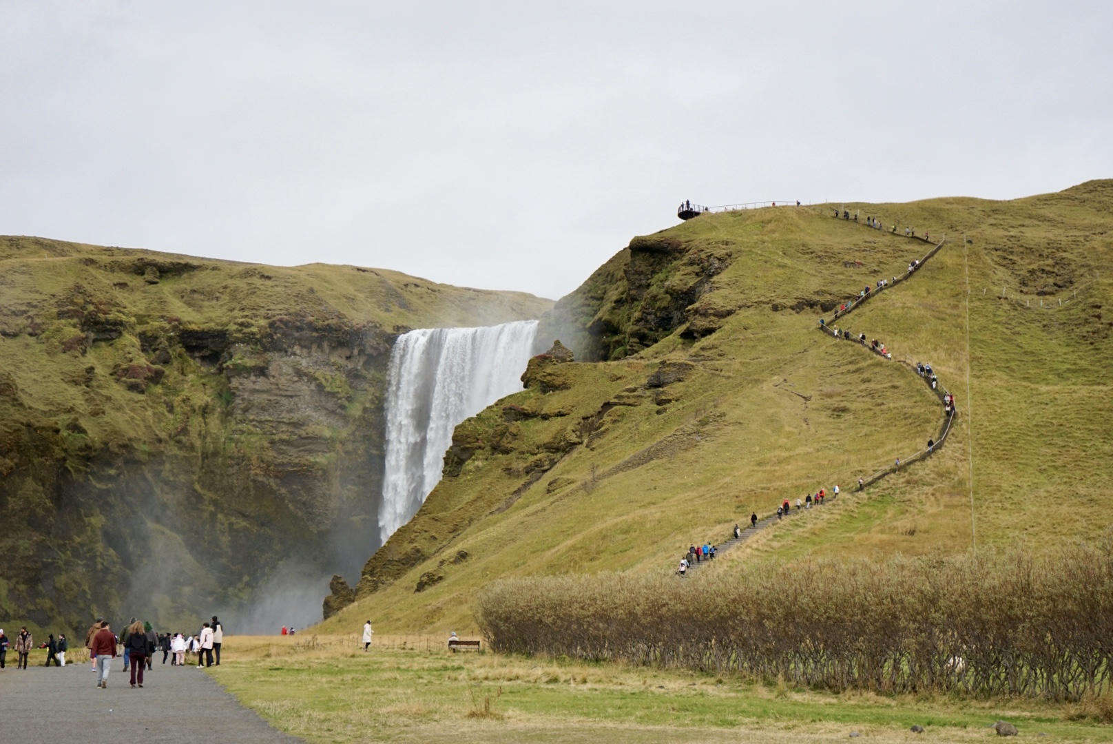 Weg zum Skógafoss Der Weg zum Skógafoss Wasserfall in Island