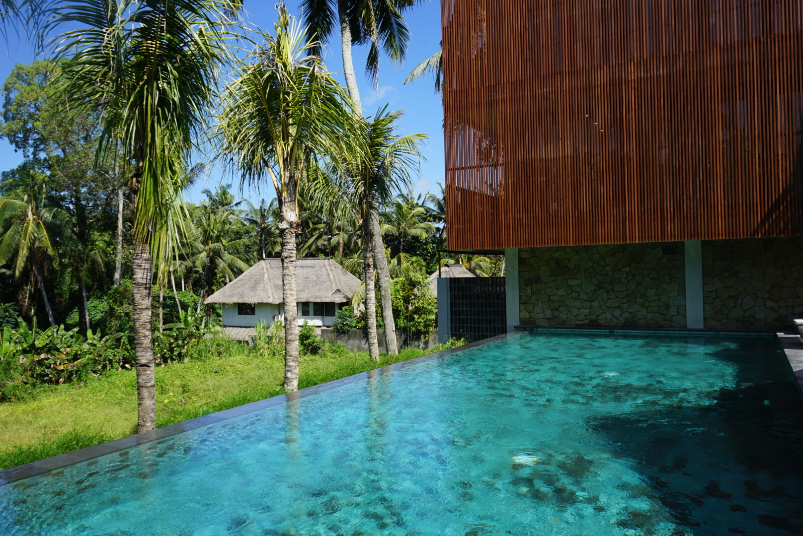 Unagi Wooden Villas Pool Der Gemeinschaftspool der Unagi Wooden Villas auf Bali in der Nähe von Ubud